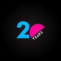 20 Years Anniversary Celebration Vector Template Design Illustration
