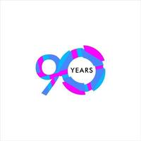 90 Years Anniversary Celebration Vector Template Design Illustration