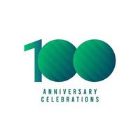 100 Years Anniversary Celebrations Vector Template Design Illustration