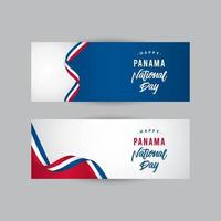 Ilustración de diseño de plantilla de vector de feliz día nacional de panamá