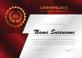 certificate design template for achievement and appreciation vector