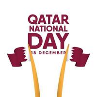 ilustración de diseño de plantilla de vector de día nacional de qatar