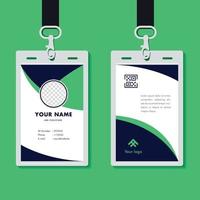 professional corporate id card template mockup vector