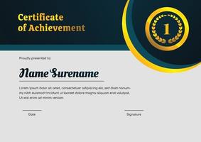 certificate design template for achievement vector