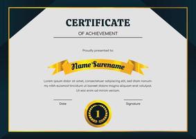 certificate design template for achievement vector