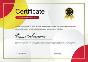 certificate design template for achievement vector