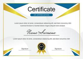 certificate design template for achievement vector