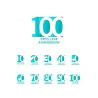 100 Years Excellent Anniversary Vector Template Design illustration