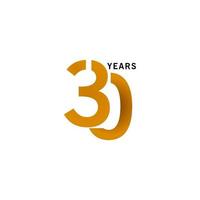 30 Years Anniversary Vector Template Design illustration