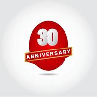 30 Years Anniversary Vector Template Design Illustration