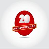 20 Years Anniversary Vector Template Design Illustration