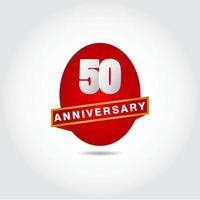 50 Years Anniversary Vector Template Design Illustration