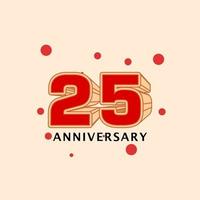 25 Years Anniversary Vector Template Design Illustration