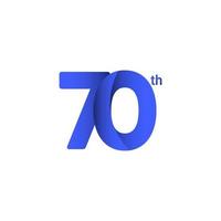 70 th Anniversary Vector Template Design Illustration