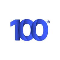 100 th Anniversary Vector Template Design Illustration