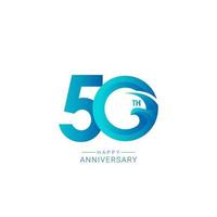 50 Years Anniversary Bird Model Vector Template Design Illustration