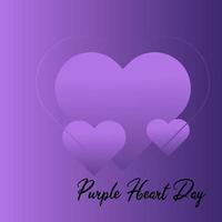 Purple Heart Appreciation Day background vector