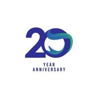 20 Years Anniversary Vector Template Design Illustration