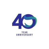 40 Years Anniversary Vector Template Design Illustration