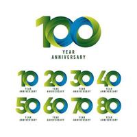 100 Years Anniversary Gradient Vector Template Design Illustration