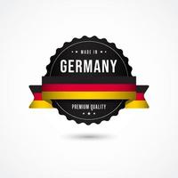 Made in Germany Premium Quality Label Badge Vector Template Design Illustration