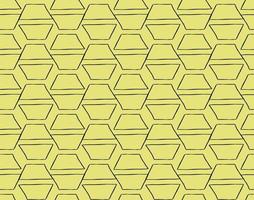 Hand drawn, yellow, black colors seamless pattern vector