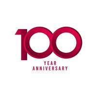 100 Years Anniversary Vector Template Design Illustration