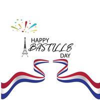 Creative vector Illustration,Card,Banner Or Poster For The French National Day.Happy Bastille Day