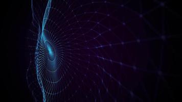 Abstract Space Rotating Low Polygons Disc Background Loop video