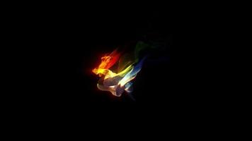 abstrakte Regenbogen-Lichtenergie streicht Hintergrundschleife video