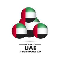 feliz día de la independencia de los emiratos árabes unidos vector plantilla diseño ilustración