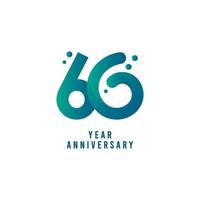 Ilustración de diseño de plantilla de vector de aniversario de 60 años