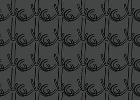 Hand drawn, grey, black color seamless pattern vector