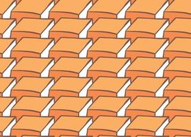 Hand drawn, orange, brown, white color 3d shapes seamless pattern vector