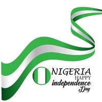 Ilustración de diseño de plantilla de vector de feliz día de la independencia de Nigeria
