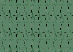 Hand drawn, green, black color lines seamless pattern vector
