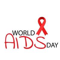Aids Awareness Red Ribbon. World Aids Day concept. Illustration vector