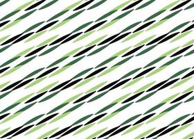 Hand drawn, green, black, white color lines seamless pattern vector
