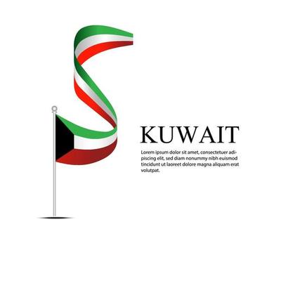 Kuwait FLAG Vector Template Design Illustration