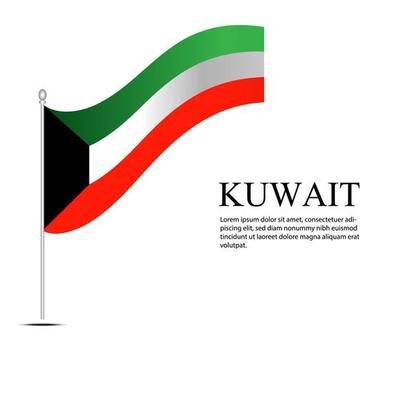 Kuwait FLAG Vector Template Design Illustration