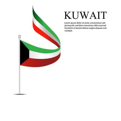 Kuwait FLAG Vector Template Design Illustration