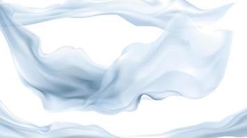 Soft blue translucent fabric floating vector