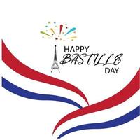 Creative vector Illustration,Card,Banner Or Poster For The French National Day.Happy Bastille Day