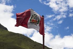Peruvian flag waving photo