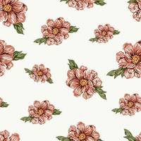 Abstract floral pattern. Seamless pattern with flowers. Design for fabric, textile, wallpaper, surface, etc. Vector illustration.