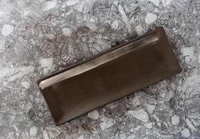 Top view of an empty ceramic plate photo