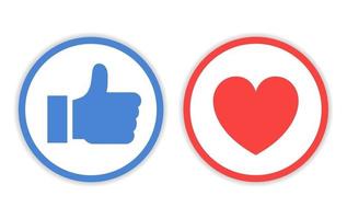 Design Icon Like And Love With Circle Line vector