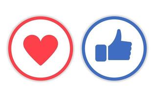 Icon Like And Love With Circle Line vector