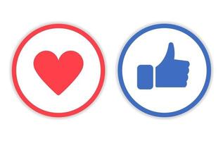 Icon Like And Love With Circle Line vector