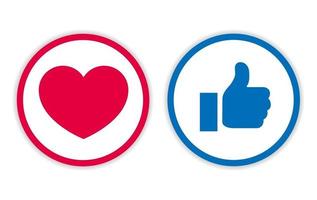 Icon Design Like And Love With Circle Line vector